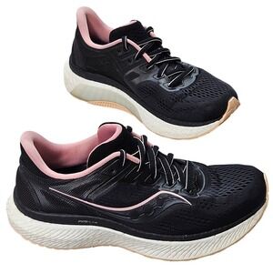 Saucony Triumph 19 Womens Running Shoes Black Pink PWRRUN+ S10677-16 Size 6.5